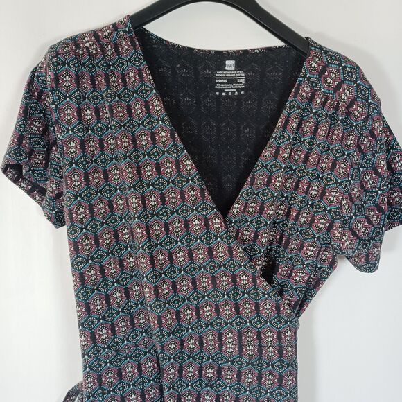 Pact Organic Cotton Wrap Dress XL Soft Casual Sustainable Office Eco Friendly - Picture 5 of 8